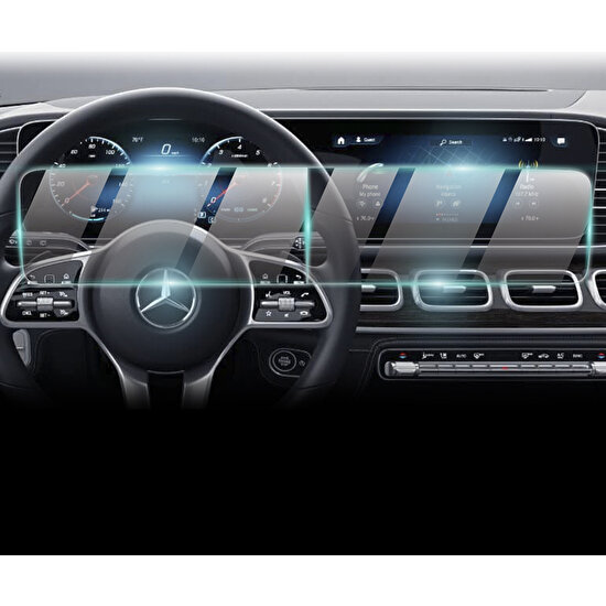 IPG Mercedes 2020-2024 Gle 350 450 580 2023 E 450 350 Maybach Gls 600 G550 Navigation + Gösterge Paneli Için 12.3 Inch (2 Parça) 9h Nano Ipg Proactive Ekran Koruyucu, Pürüzsüz Cam Bitiş,