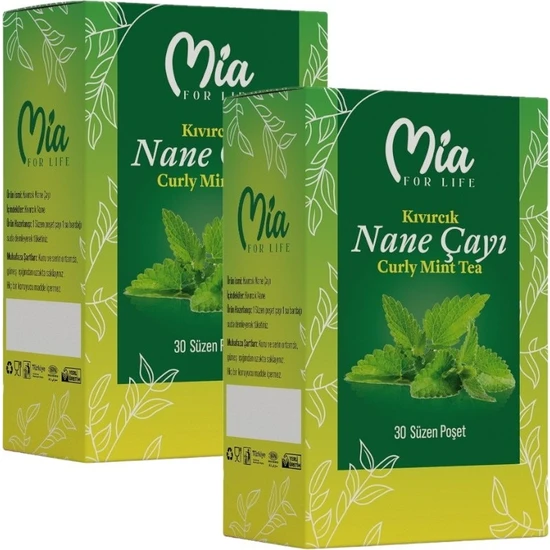 Mia For Life Spearmint Tea Kıvırcık Nane Çayı 30 Süzen Poşet 2 Adet