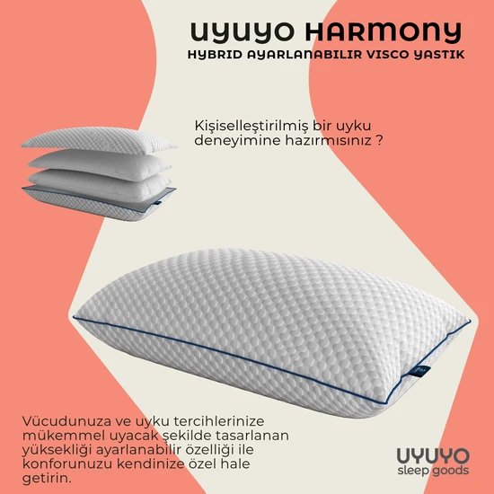 Uyuyo Sleep Goods Uyuyo Harmony Ayarlanabilir Hybrid Visco Ortopedik Yastık