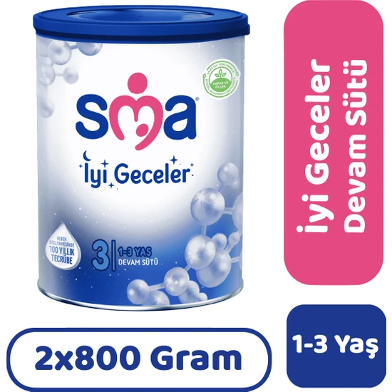 Sma Iyi Geceler 3 Devam Sütü 800 gr 2 Adet