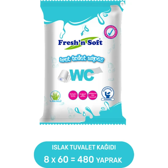 Freshnsoft  Body Care Islak Tuvalet Kağıdı 8 Paket 480 Yaprak