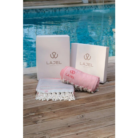 Lajel Luxury 2'li Takım %100 Pamuk Peştemal Plaj, Deniz, Spa Havlusu 90X170
