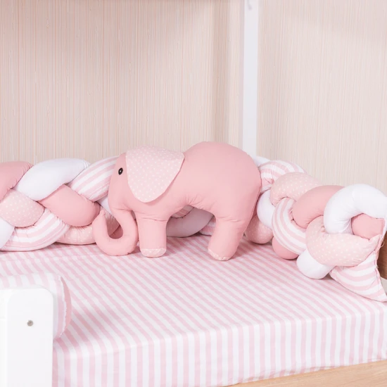 Mini Baby Pembe 4’lü Örgü Montessori Bebek Çocuk Uyku Seti