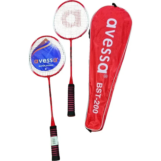 Avessa BST-200K Badmington Raket Set Kırmızı Badminton Raketi