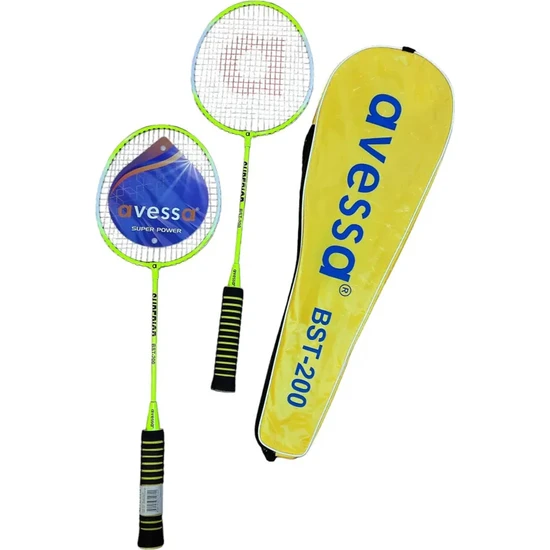 Avessa BST-200Y Badmington Raket Set Yeşil Badminton Raketi