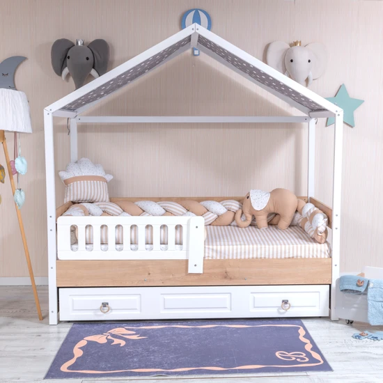 Minibaby Capy Filli 4’lü Örgü Montessori Bebek Çocuk Uyku Seti