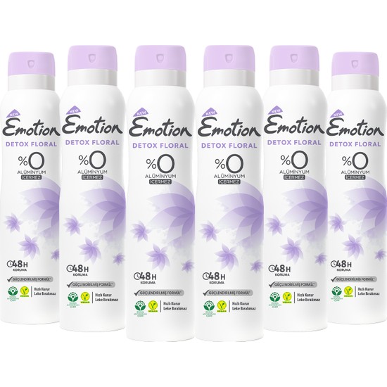 Emotion Detox Floral Deodorant 6X150ML Fiyatı Taksit Seçenekleri