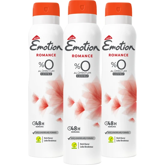 Emotion Romance 3'lü Kadın Deodorant (3 x 150 Ml)