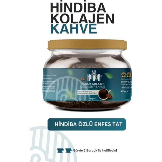 Harar Hindiba Kahvesi Kolojenli Detox Zayıflatan  Diyet Kahve 1 Aylık - (60 Kullanim) 150GR