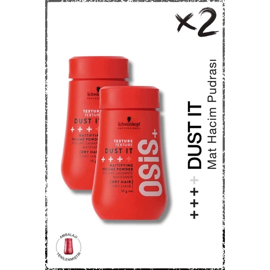 Osis Dust It Güçlü Tutuş Mat Hacim Saç Pudrası 10G x 2 Adet | Powder Mat Toz Wax