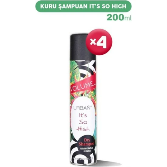 Urban Care Kuru Şampuan It's So High 200 ml x 4