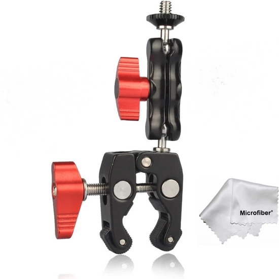 Tianya Ball Head Top Kafa Magic Arm Sihirli Kol + Super Crab Clamp Kelepçe