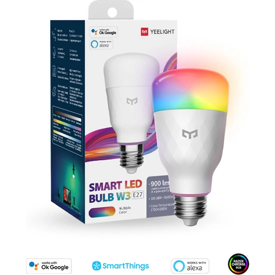 Xiaomi Yeelight Smart LED Bulb W3 Rgb Akıllı LED Ampül