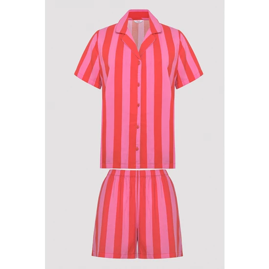Penti For You Gömlek Şortlu Çok Renkli Pijama Takımı