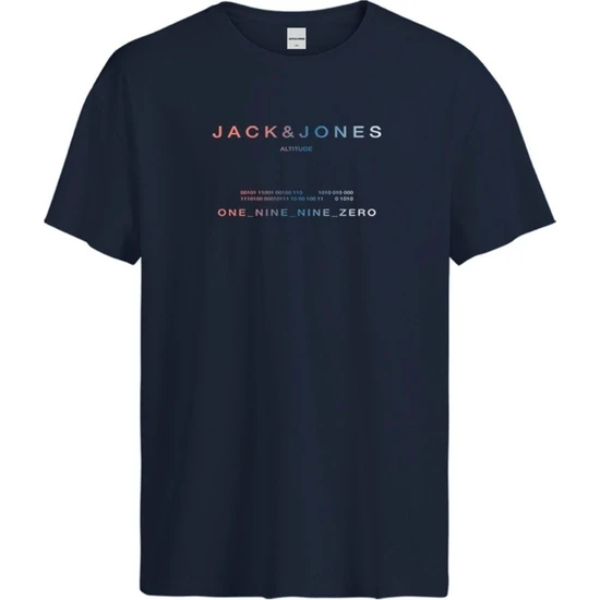Jack&jones Riot Erkek Lacivert Bisiklet Yaka Tişört