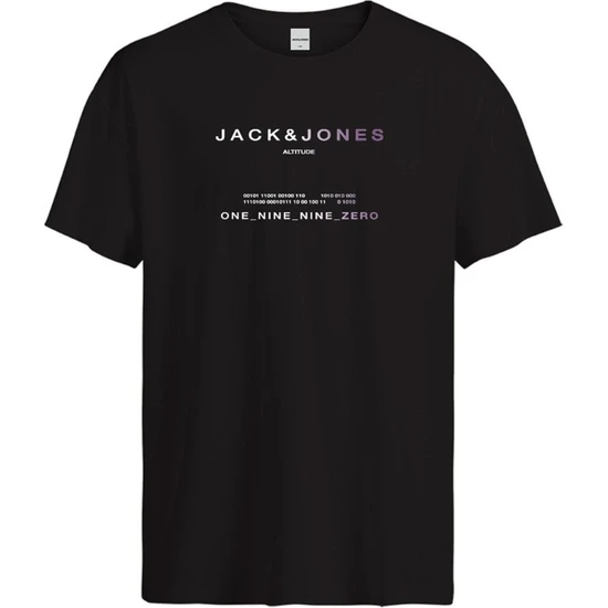 Jack&jones Riot Erkek Siyah Bisiklet Yaka Tişört
