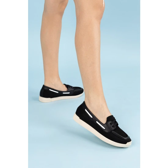 Getcho Capetillo Kadın Siyah Loafer Ayakkabı