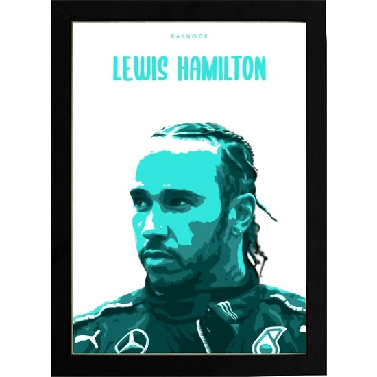 Kaynock Lewis Hamilton 21 x 30 cm  - Siyah Çerçeveli