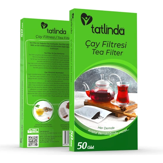 Tatlinda Çay Filtresi 50 Li FİLTRE40 PAKET(2000 Çay Filtresi)