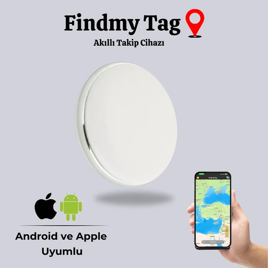 Hbb Findmy Tag Ios & Android Uyumlu Airtag Akıllı Takip Cihazı(Anahtar Kılıf Hediyeli)