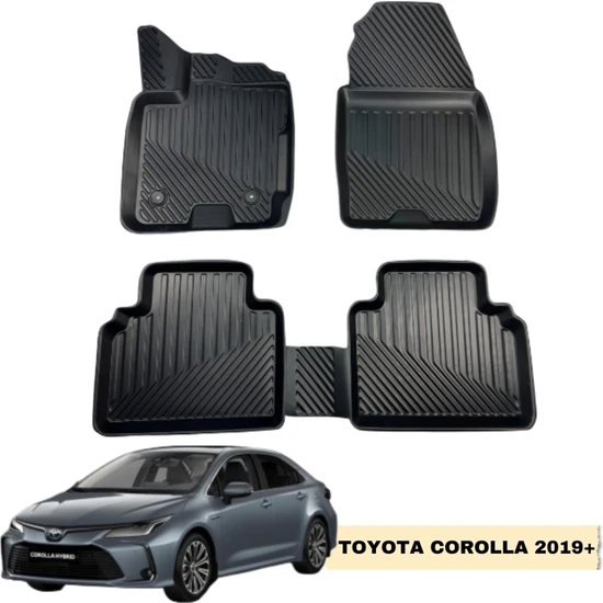 Gold Toyota Corolla 2019+ Kauçuk Uyumlu Eros 3D Oto Paspas