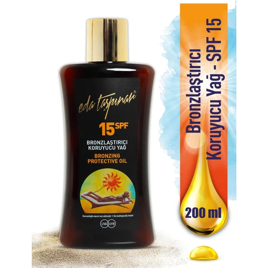 Eda Taşpınar Bronzlaştırıcı Koruyucu Yağ SPF 15 200 ml