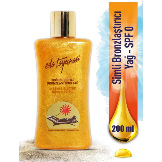 Eda Taşpınar Yoğun Işıltılı Bronzlaştırıcı Yağ SPF 0 200 ml