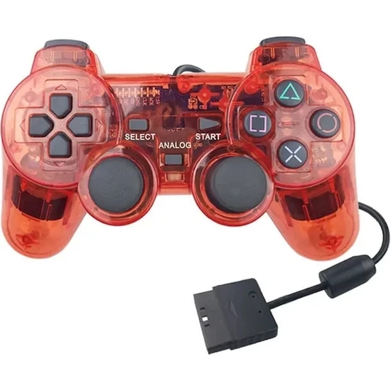 Vigortrading Kırmızı Kablolu Bağlantı Gamepad Çift Titreşim Oyun Denetleyicisi Kolu Ps2 Tablet Pc Akıllı Tv Kutusu Için Uygun (Yurt Dışından)