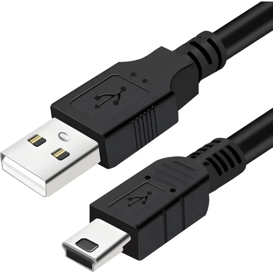Adalia Ps3 Kol Şarj Kablosu 5 Pin Mini USB 1.5 Metre Kablo