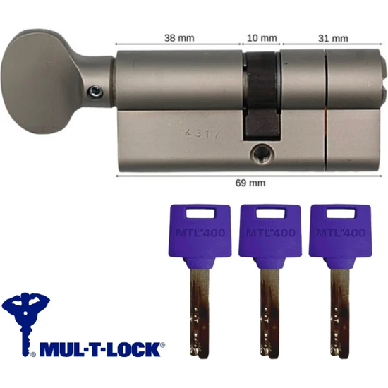 Mul-T-Lock Mtl 400 Tokmaklı Tuzaklı Bilyalı Kapı Kilidi 69 mm