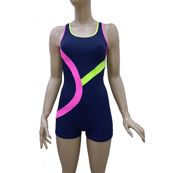 Endeep Kadın Şortlu Renkli Biyeli Yüzücü Mayosu