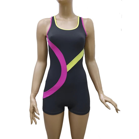 Endeep Kadın Şortlu Renkli Biyeli Yüzücü Mayosu