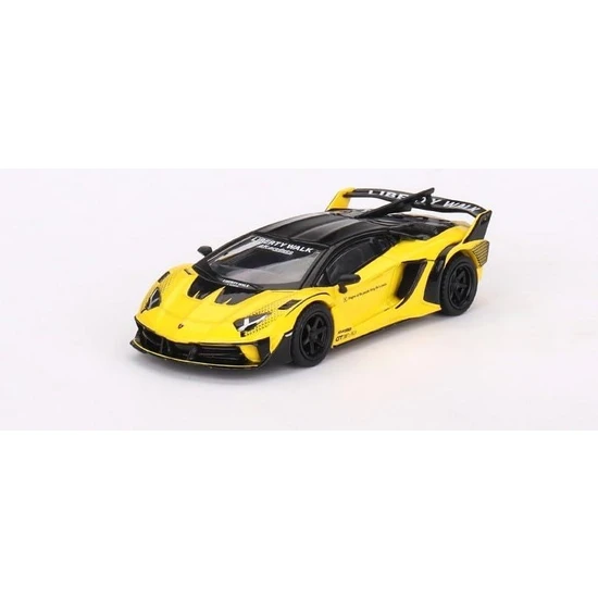 Mini Gt 639 Lb-Silhouette Works Lamborghini Aventador Gt Evo Yellow Lhd Model Araba
