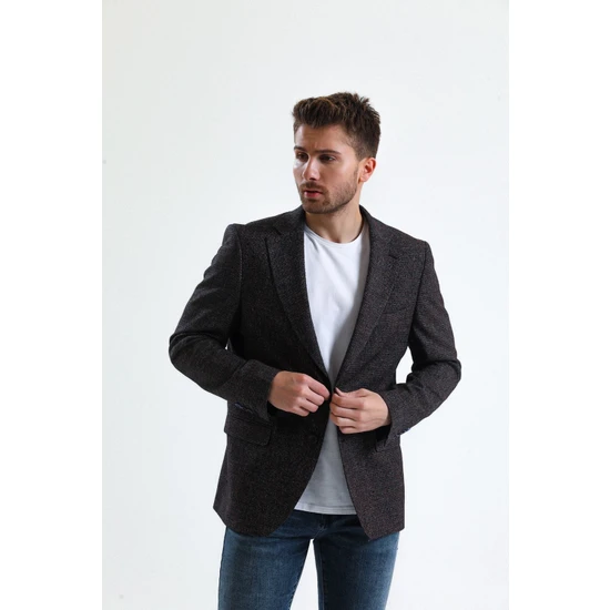 Koch London Yünlü Erkek Blazer Ceket - Side