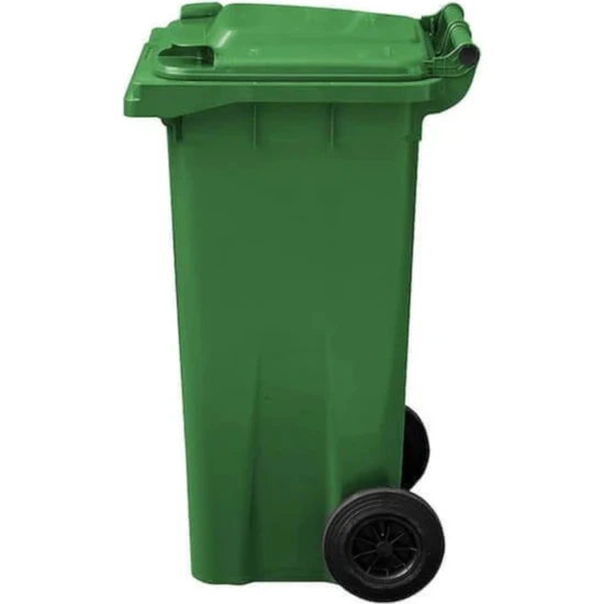 MCK Plus Mck  Yeşil Plastik Çöp Konteyneri 120 Litre Konteyner - A+ Isıya Karşı Dayanıklı Malzeme - Yeşil