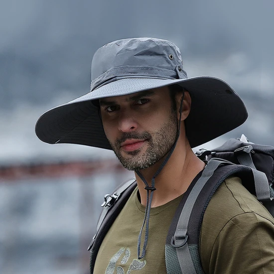 Rupen Kraft Ultra Geniş Terekli Tam Güneş Korumalı Profesyonel Kamp Şapkası Outdoor Şapka