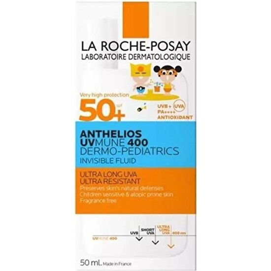 La Roche-Posay Anthelios Dermo Pediatrics Uvmune 400 Invisible Fluid Yüz Güneş Kremi SPF50+ 50ML