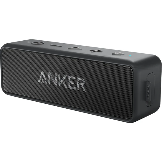 Anker Soundcore 2 Bluetooth Hoparlör - 12W Stereo Ses - IPX5 Suya Dayanıklılık - 24 Saate Varan Şarj - Siyah - A3105 (Anker Türkiye Garantili)