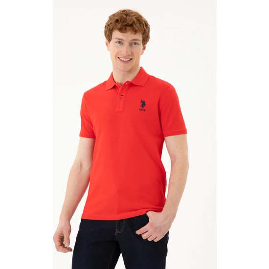 U.S. Polo Assn. Erkek Kırmızı Tişört Basic 50284633-VR030