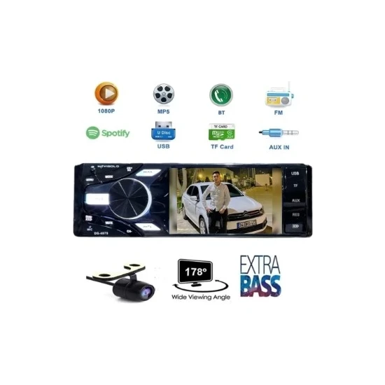 Navigold DS-4070 Araba Görüntülü Oto Teyp 4'' Ekranlı Bluetooth-Çift Usb-Sdkart Rgb Tuş Rengi Mp3-Mp4 Kamera