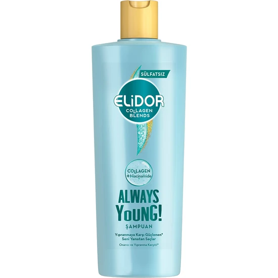 Elidor Collagen Blends Sülfatsız Saç Bakım Şampuanı Always Young Onarıcı ve Yıpranma Karşıtı 350 ml