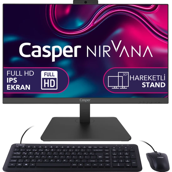 Casper Nirvana A60.1255-BV00X-V Intel Core i7 1255U 16GB 500GB SSD Freedos 23.8 All In One Bilgisayar