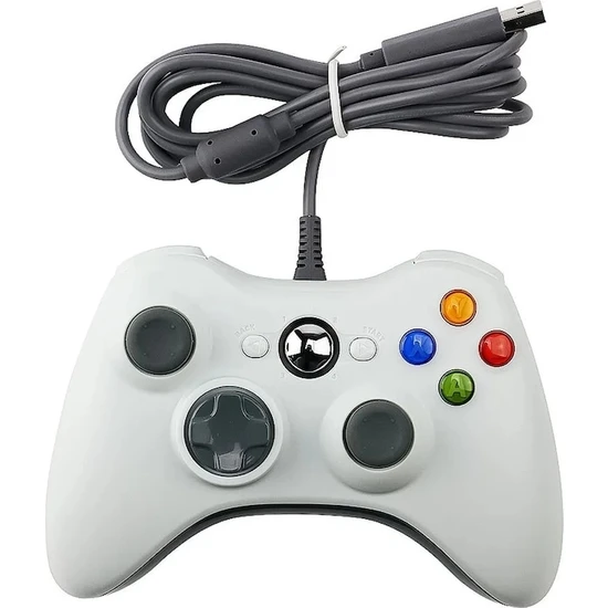 Kepang Beyaz-Gamepad Xbox 360 Kablolu Joystick Denetleyicisi Kablolu Joystick Xbox 360 Denetleyicisi Gamepad Joypad (Yurt Dışından)