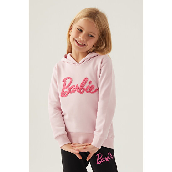 Barbie Kız Çocuk Pembe Sweatshirt
