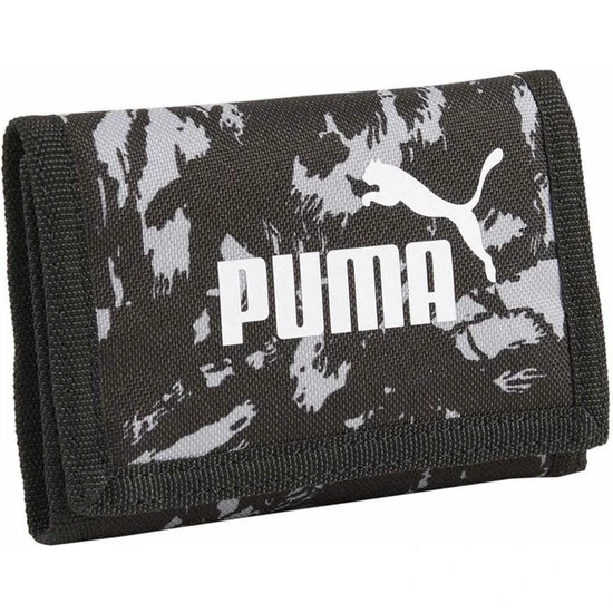 Puma Phase Aop Wallet Black-Concrete Gray Aop Unisex Cüzdan 054364