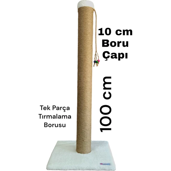 Lena Pet 100 cm Dev Boy Kedi Tırmalama Tahtası Tek Parça 10 cm Boru Çapı