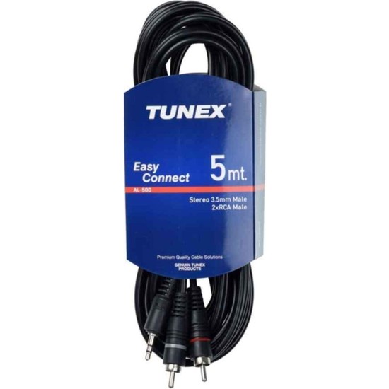 Tunex 1 Stereo - 2 Rca Erkek 5 Metre Pc -tv -telefon Ses Fiyatı