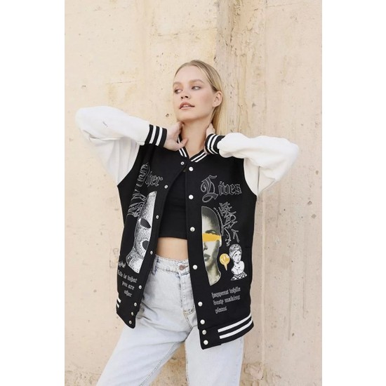 Ens Gym Kadın Oversize Kolej Ceket Siyah Fiyatı