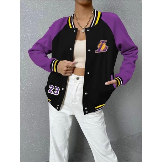 Ens Gym Kadın Nakışlı Oversize Kolej Ceket Siyah Fiyatı