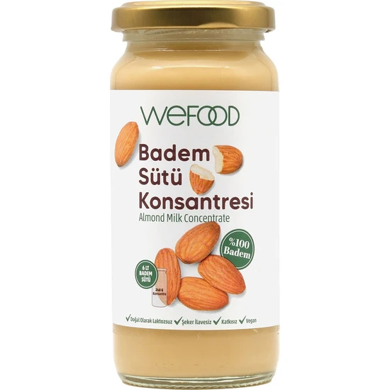 Wefood Badem Sütü Konsantresi (Şekersiz, %100 Badem) 240 gr 8681749104796
